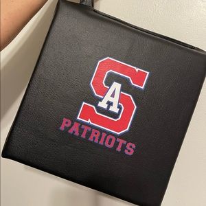 Stadium Seat Cushion,Foam Padded Seat Cushion with Carry Straps